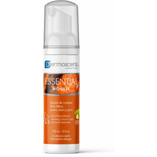 Dermoscent Essential Mousse – Spumă de Curățare fără Clătire pentru Câini – 150 ml